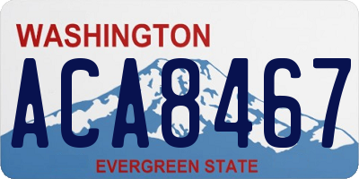 WA license plate ACA8467