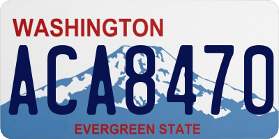 WA license plate ACA8470