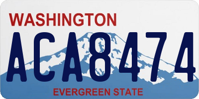 WA license plate ACA8474