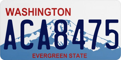 WA license plate ACA8475