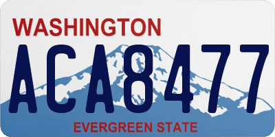 WA license plate ACA8477