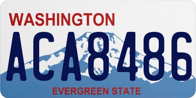 WA license plate ACA8486