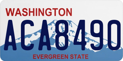 WA license plate ACA8490