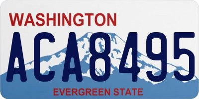 WA license plate ACA8495