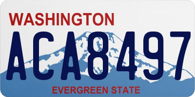 WA license plate ACA8497