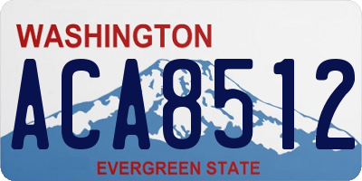 WA license plate ACA8512
