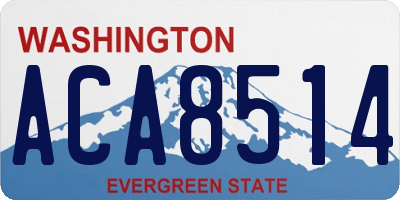 WA license plate ACA8514