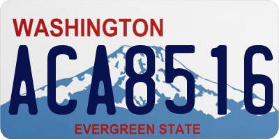 WA license plate ACA8516