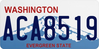 WA license plate ACA8519