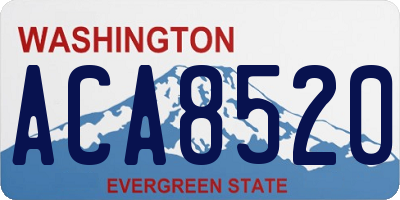 WA license plate ACA8520