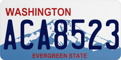 WA license plate ACA8523