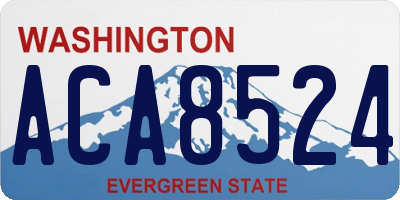 WA license plate ACA8524