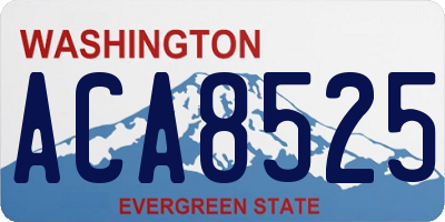 WA license plate ACA8525