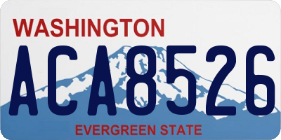 WA license plate ACA8526