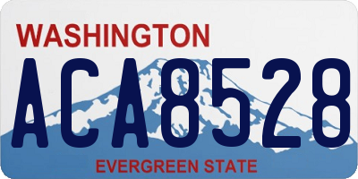 WA license plate ACA8528