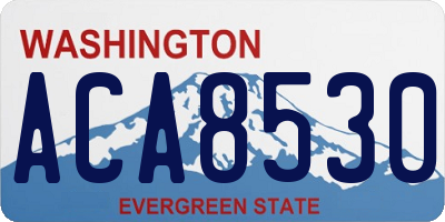 WA license plate ACA8530
