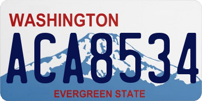 WA license plate ACA8534