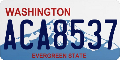 WA license plate ACA8537