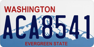 WA license plate ACA8541