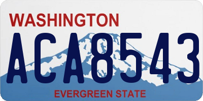 WA license plate ACA8543
