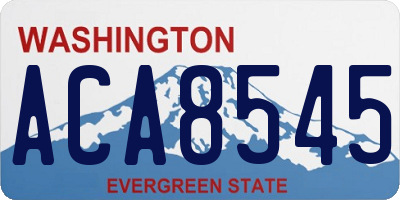 WA license plate ACA8545