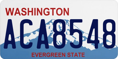 WA license plate ACA8548