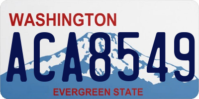 WA license plate ACA8549