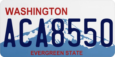 WA license plate ACA8550