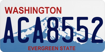 WA license plate ACA8552
