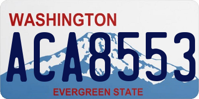WA license plate ACA8553