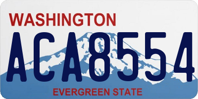 WA license plate ACA8554
