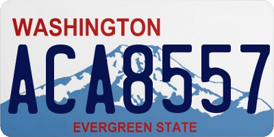 WA license plate ACA8557