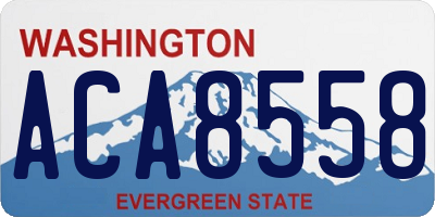 WA license plate ACA8558