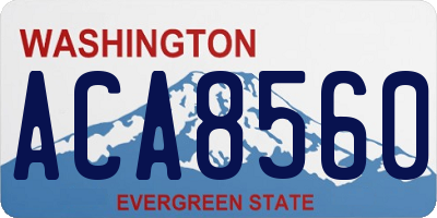 WA license plate ACA8560
