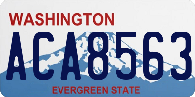 WA license plate ACA8563
