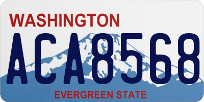 WA license plate ACA8568