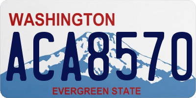 WA license plate ACA8570