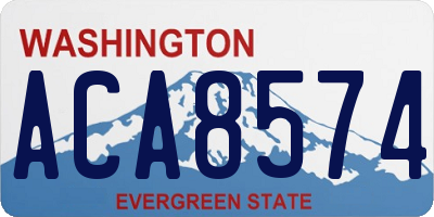 WA license plate ACA8574