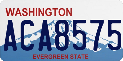 WA license plate ACA8575