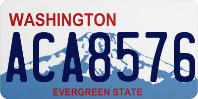 WA license plate ACA8576