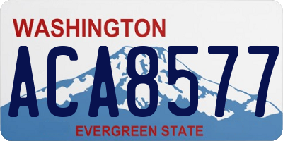 WA license plate ACA8577