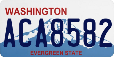 WA license plate ACA8582