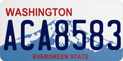 WA license plate ACA8583