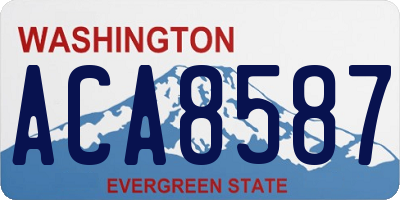 WA license plate ACA8587
