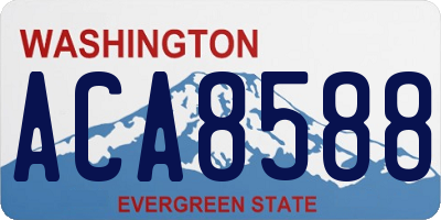 WA license plate ACA8588