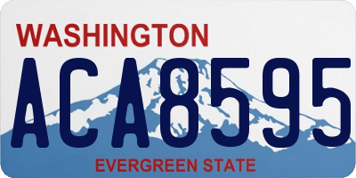 WA license plate ACA8595