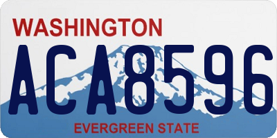 WA license plate ACA8596