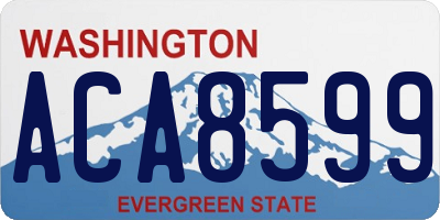 WA license plate ACA8599