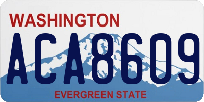 WA license plate ACA8609
