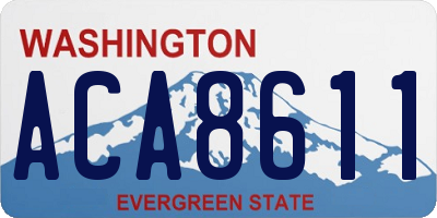 WA license plate ACA8611